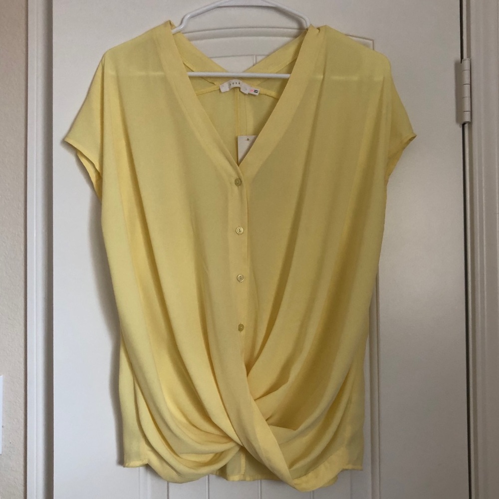 Pastel yellow surplus top!